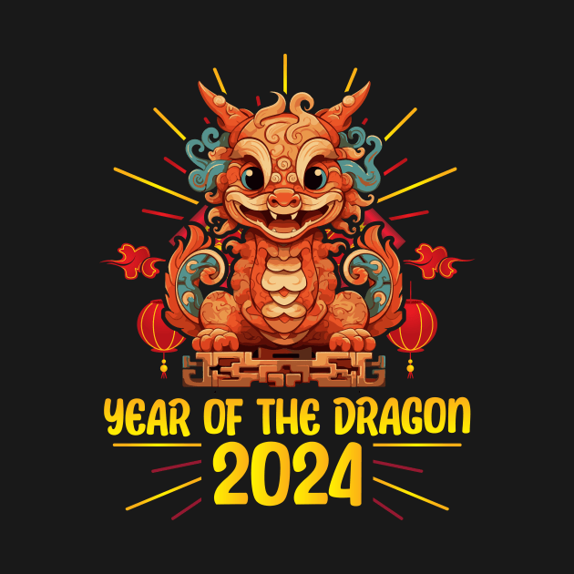 Majestic 2024 Dragon - Lunar New Year Celebration Design by star trek fanart and more