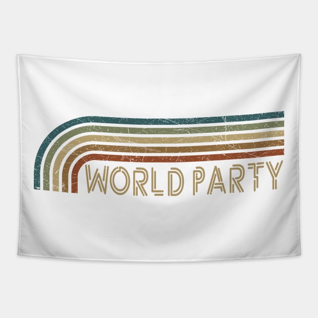 World Party Retro Stripes Tapestry by paintallday