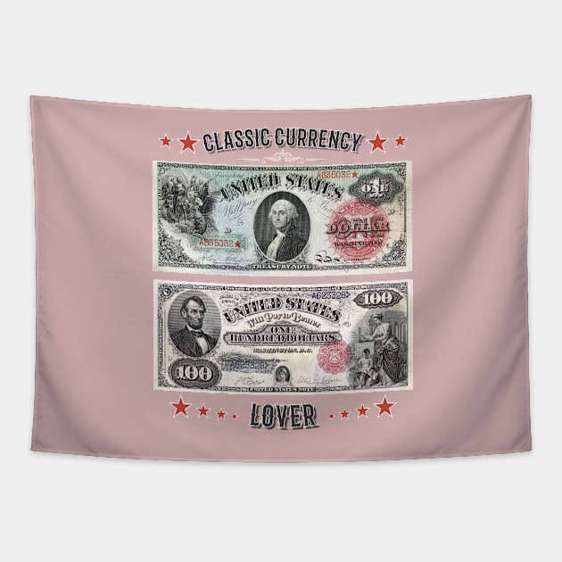 CLASSIC CURRENCY LOVER Tapestry by CyclopsDesign