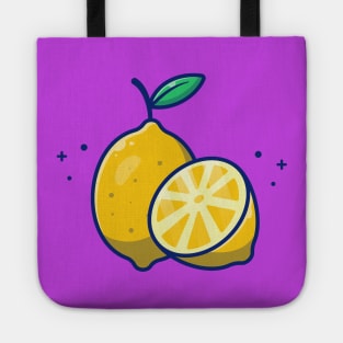 Lemon And Slices Of Lemon Cartoon Tote