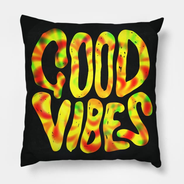 Good Vibes | Rasta Pillow by visionarysea