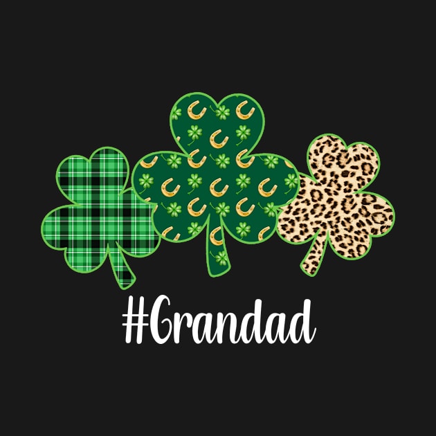 Funny Patrick Shamrock Grandad Leopard Plaid Green Pattern by Maccita