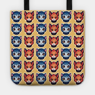 Anime style animals cartoon Tote