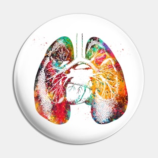 Lungs and Heart Pin