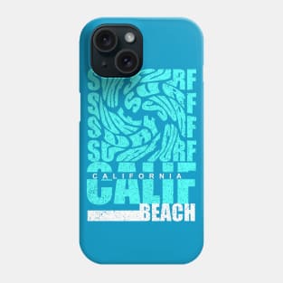 California beach swirl typography Phone Case