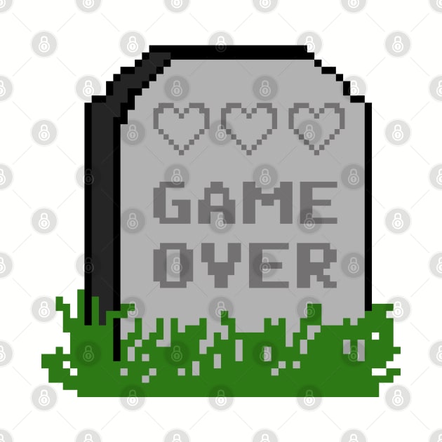 Game Over Tombstone 8bit by AimarsKloset