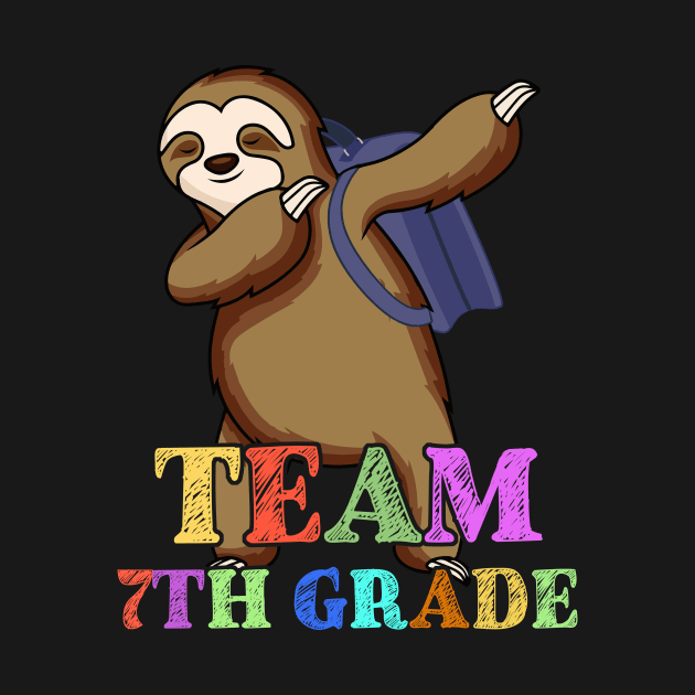 Sloth Hello 7th Grade Teachers Kids Back to school Gifts by kateeleone97023