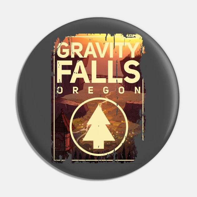 Gravity Falls, Oregon Pin by GonGrunge