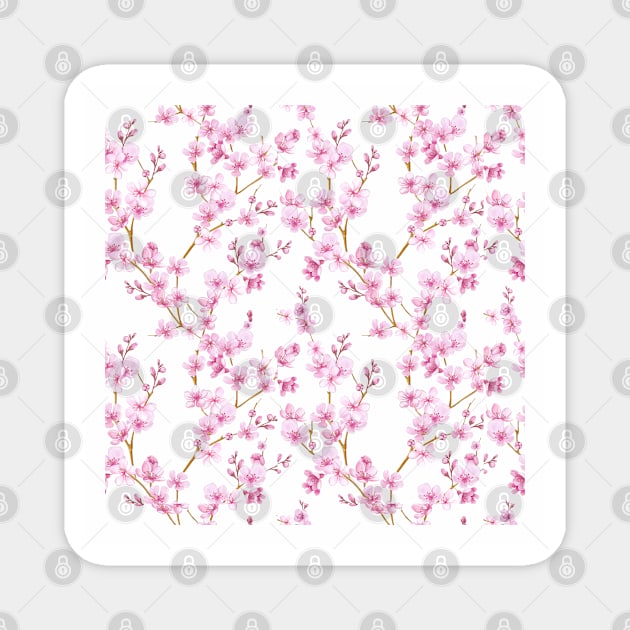 Sakura spring cherry blossom small flowers Magnet by CherryIdeas