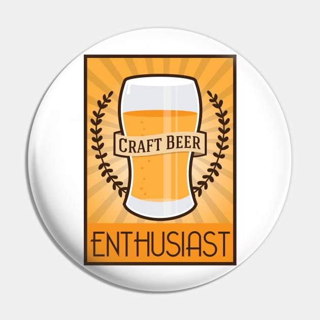 Craft Beer Enthusiast Pin by HolidayShirts