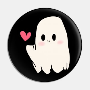 Ghost Heart Shirt Valentines day Creepy Cute Pin