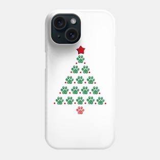 Tree with paw prints Phone Case