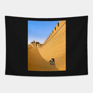 guy billout - Great Wall of China Tapestry