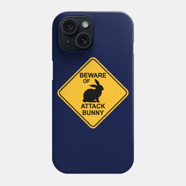 Beware of Attack Bunny Phone Case by IncognitoMode