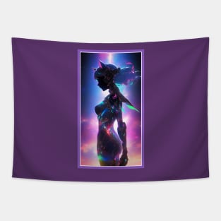 Anime Sci-Fi Cat Girl | Quality Anime Girl Artwork | Manga Girl Anime Art Tapestry