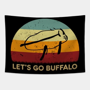 Retro Sunset - Buffalo Bills Let's Go Tapestry