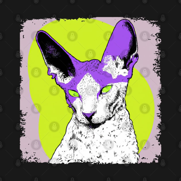 Cornish Rex Pop Art - Cat Lover Gift by PawPopArt