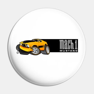 Mach 1 Yellow with Black Stripe Pin