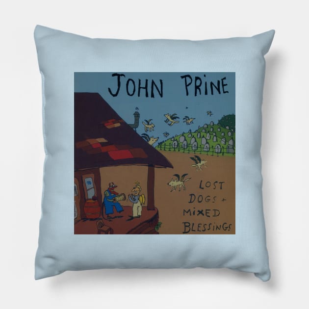 john prine cover Pillow by seasoning miwon podcast