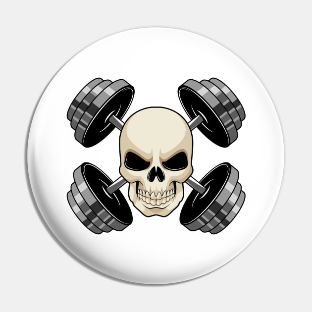 Skull Strength training Dumbbells Pin by Markus Schnabel
