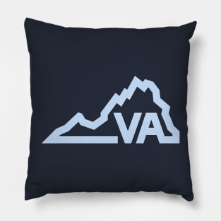 Virginia, The Commonwealth State - Simple Line Design Pillow