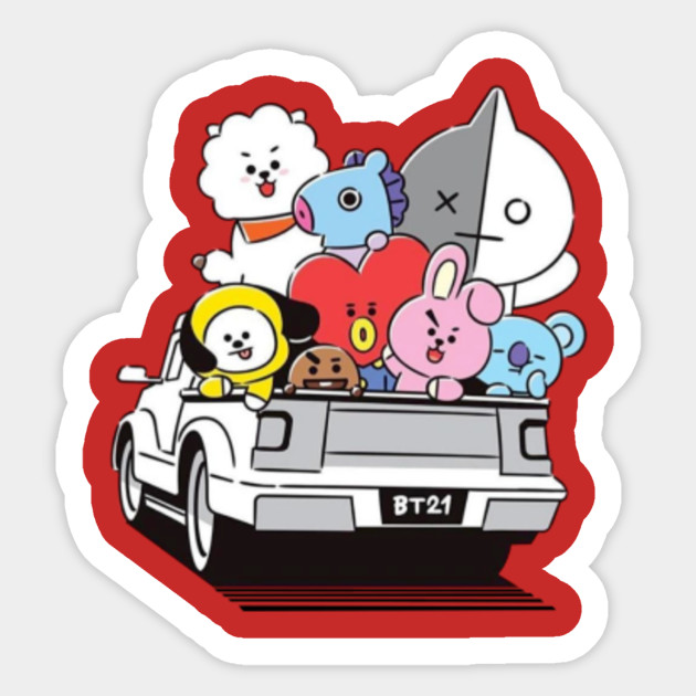 bt21 bt21 sticker teepublic