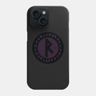 Purple Raidho Elder Futhark  | Viking Rune Symbol Phone Case