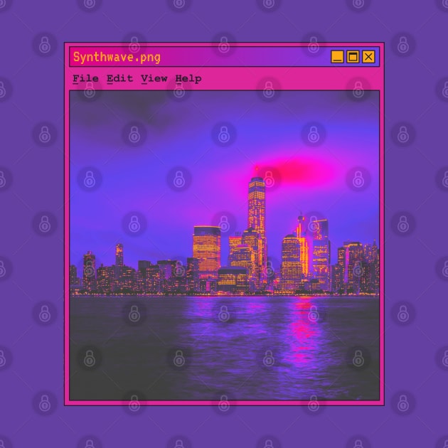 Vaporwave Synthwave City Aesthetic by Souls.Print