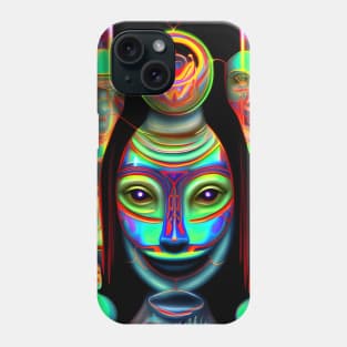 Techno-Shaman (18) - Trippy Psychedelic Art Phone Case