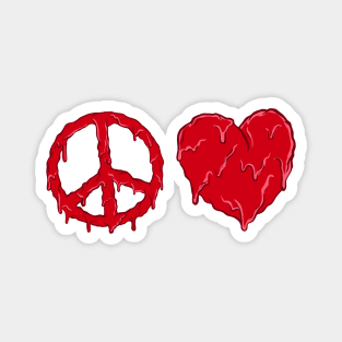 Grime Peace and Love Magnet