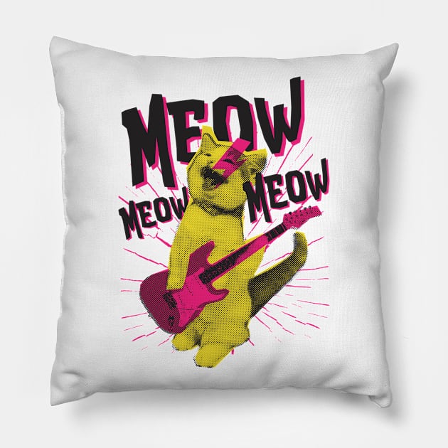 Metal Cat Pillow by madeinchorley