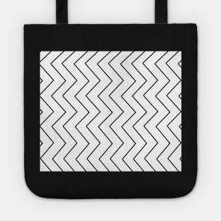 Abstract zigzag - black and white. Tote