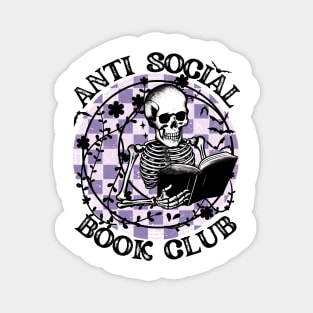 Antisocial Book Club Cute Reader Bookworm Gifts 2024 Magnet