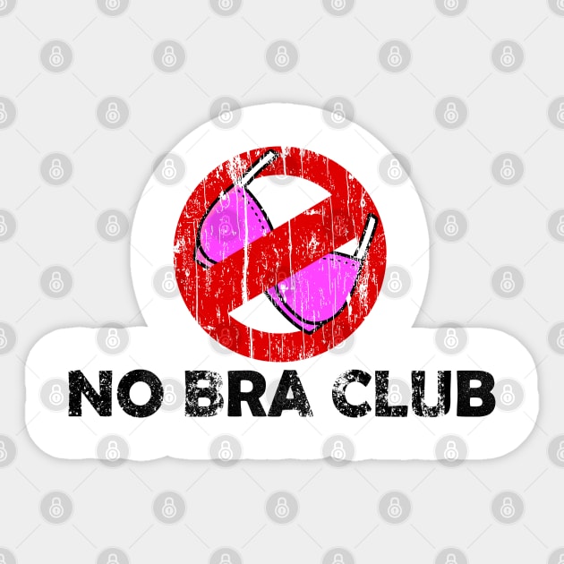 No Bra Club' Sticker