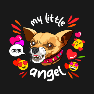 Valentine Day Angry Dog Chihuahua (dark) T-Shirt