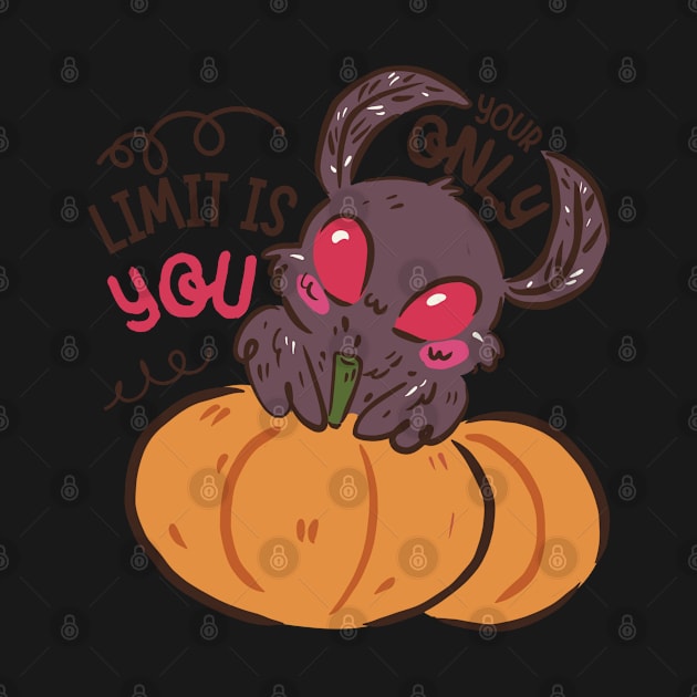 Positive Affirmation Cute Mothman West Virginia Cryptid Creature by gusniac