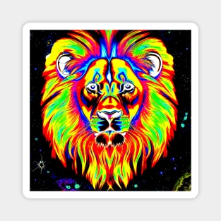 The Lion Dark Rainbow Magnet