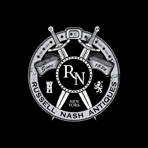 Russell Nash Antiques (Black Print) by Miskatonic Designs