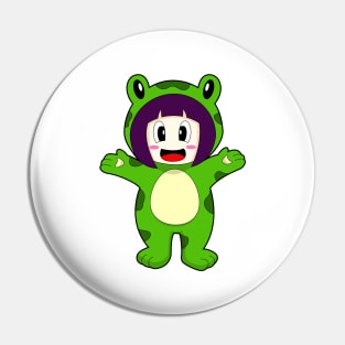 Frog Girl Costume Pin