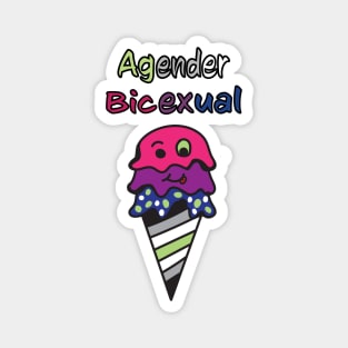 Agender Bicexual BIce Cream Cone Magnet