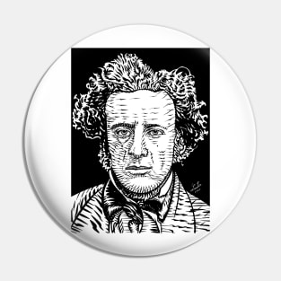 JOHN EVERETT MILLAIS ink portrait Pin