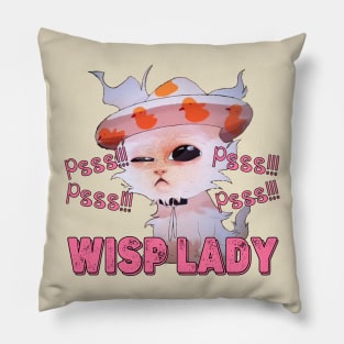 Cute And Beautiful Wisp Cat Lady Pillow