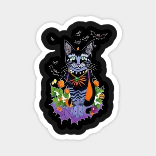 Halloween Cat Sticker Magnet