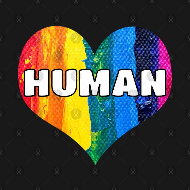 HUMAN Flag LGBT Gay Pride Month Transgender by amitsurti