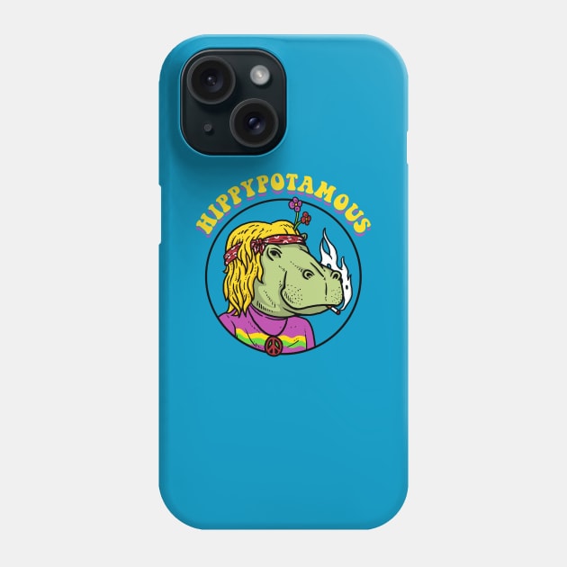 Hippy Potamous Phone Case by dumbshirts