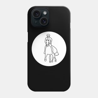 Horse rider. Interesting design, modern, interesting drawing. Hobby and interest. Concept and idea. Phone Case