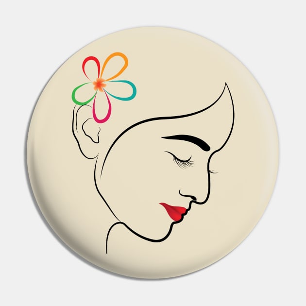 girl with flower Pin by Express Yourself everyday