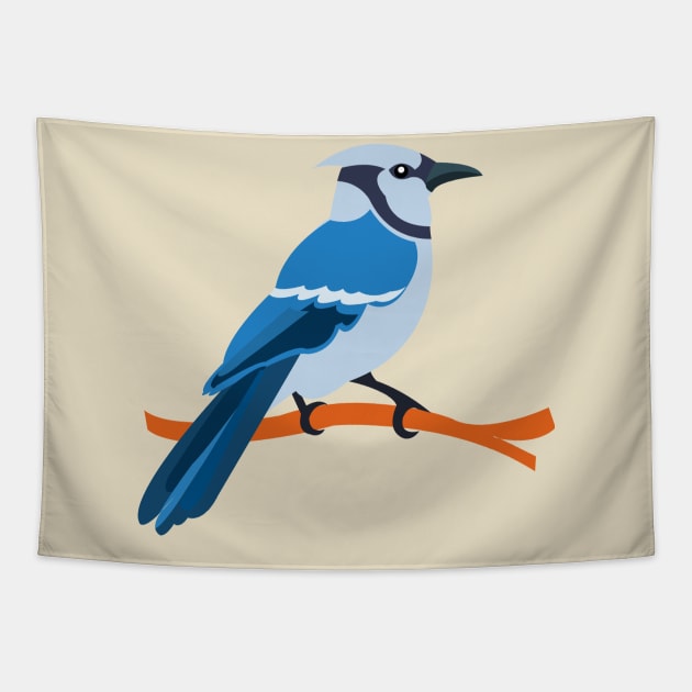 'Cool Blue Jay' Awesome Bird Lover Gift Tapestry by ourwackyhome