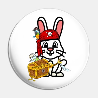 Cute bunny is a pirate Pin