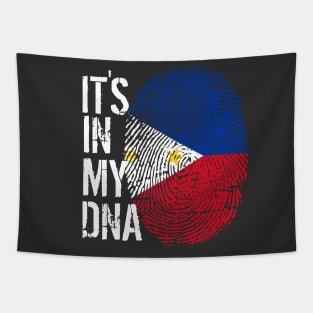 Philippines Flag Fingerprint My Story DNA Filipino Tapestry